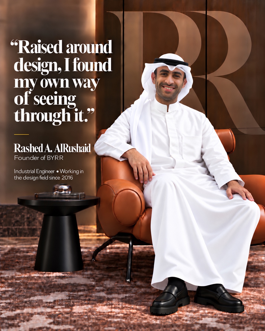 Rashed Alrushaid, founder of BYRR. Industrial engineer working in design since 2016.
