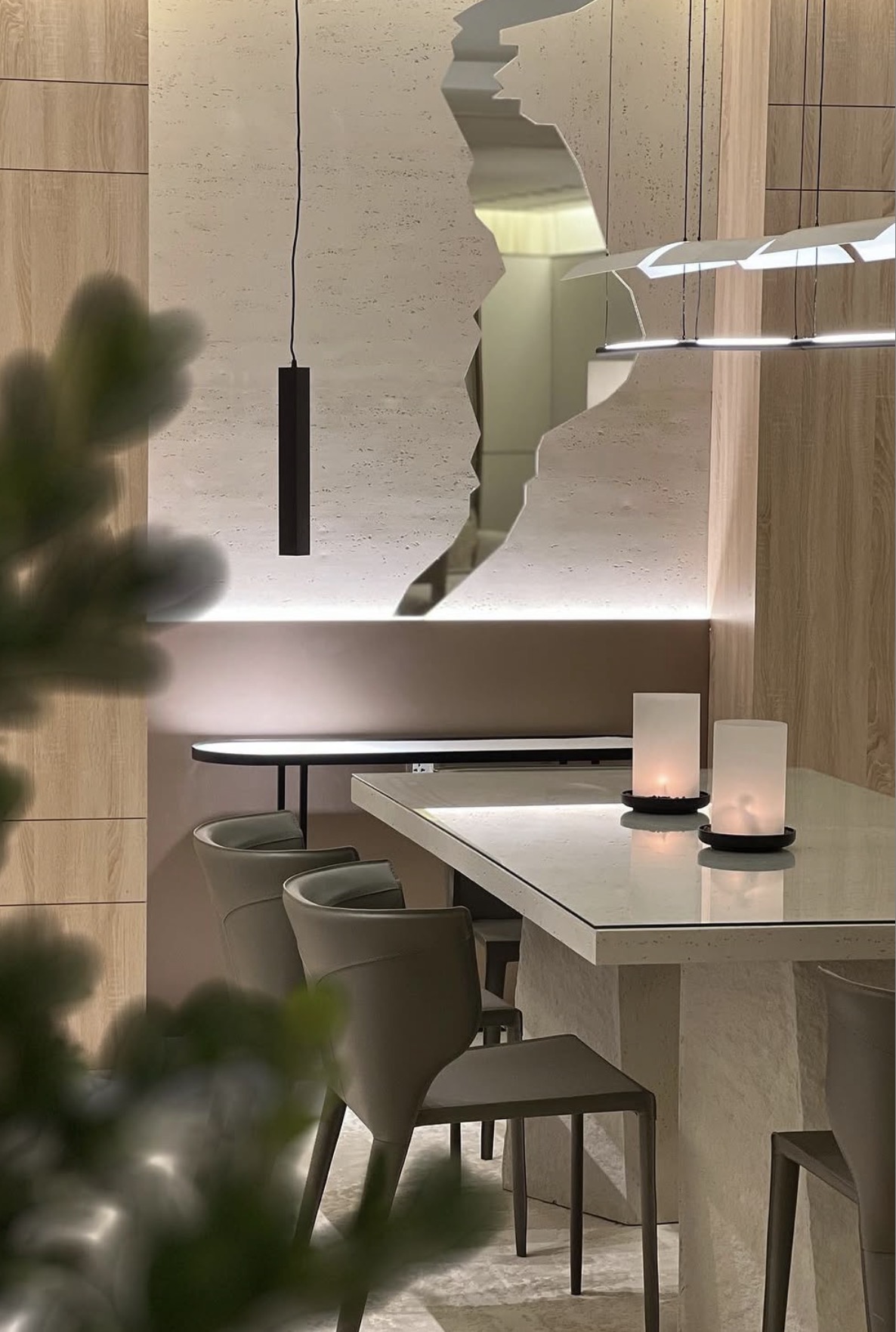 Contemporary residential dining area